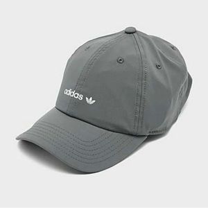 New Adidas Originals OG Relaxed Edge Taping Adjustable Strapback Hat Cap Gray